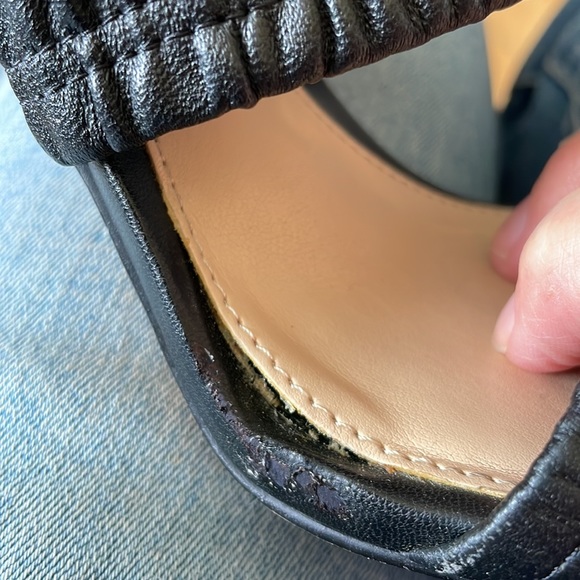 Vince Camuto Black Leather Kanitta High Heel Sandals, Sz 6. - Picture 7 of 7